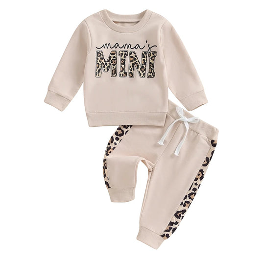 Leopard Print Mama's Mini Pant Set
