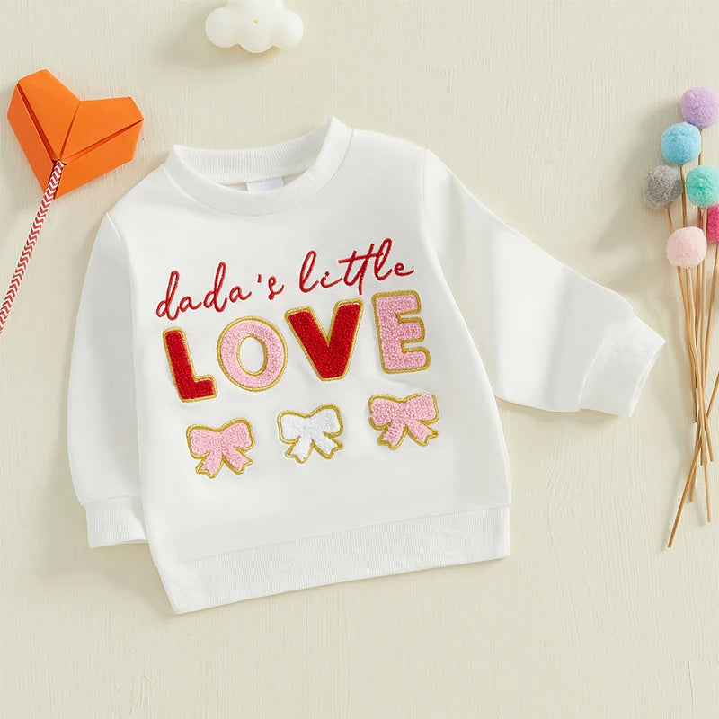 Mama & Dada's Little Love Embroidered Sweatshirt