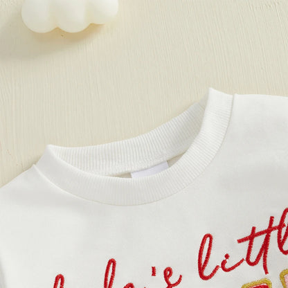 Mama & Dada's Little Love Embroidered Sweatshirt