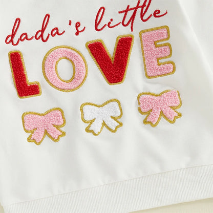 Mama & Dada's Little Love Embroidered Sweatshirt