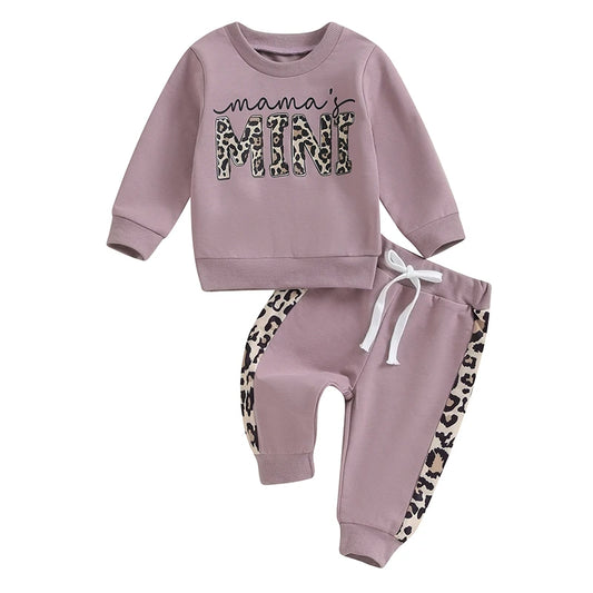 Leopard Print Mama's Mini Pant Set