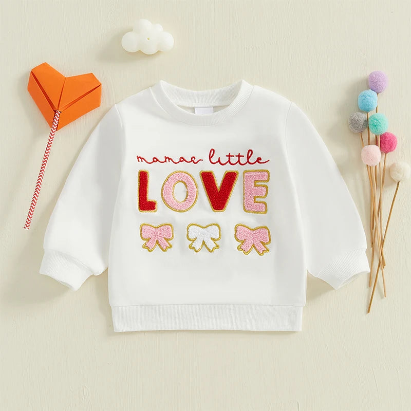 Mama & Dada's Little Love Embroidered Sweatshirt