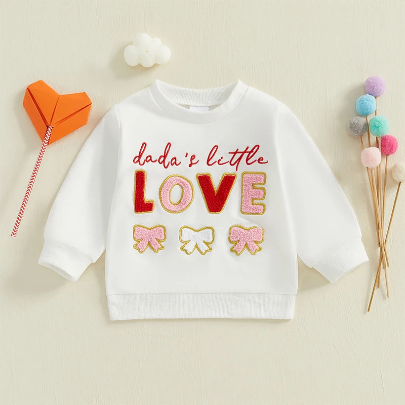 Mama & Dada's Little Love Embroidered Sweatshirt