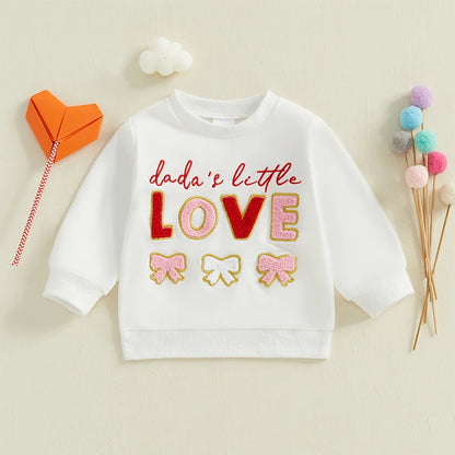 Mama & Dada's Little Love Embroidered Sweatshirt