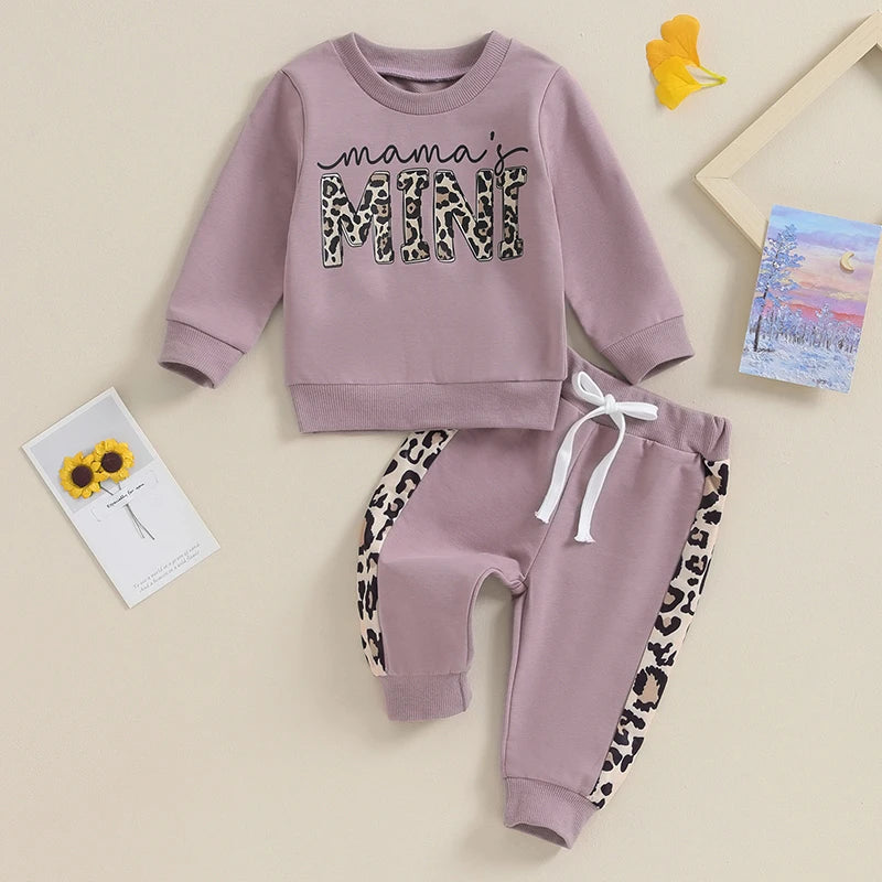 Leopard Print Mama's Mini Pant Set