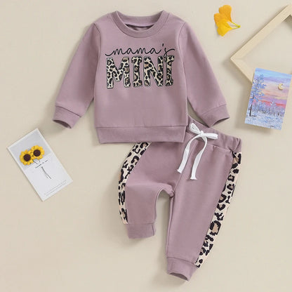 Leopard Print Mama's Mini Pant Set