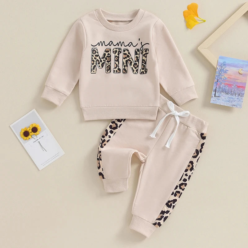Leopard Print Mama's Mini Pant Set