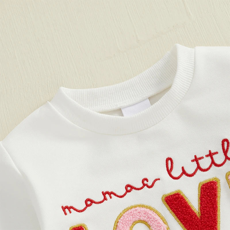 Mama & Dada's Little Love Embroidered Sweatshirt