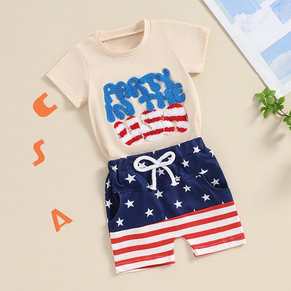 Party in the USA Shorts Set